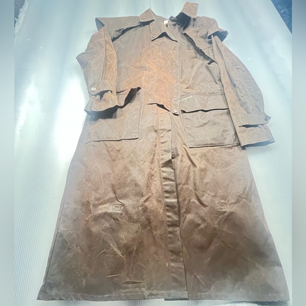 Ladies Brown Oilskin Duster